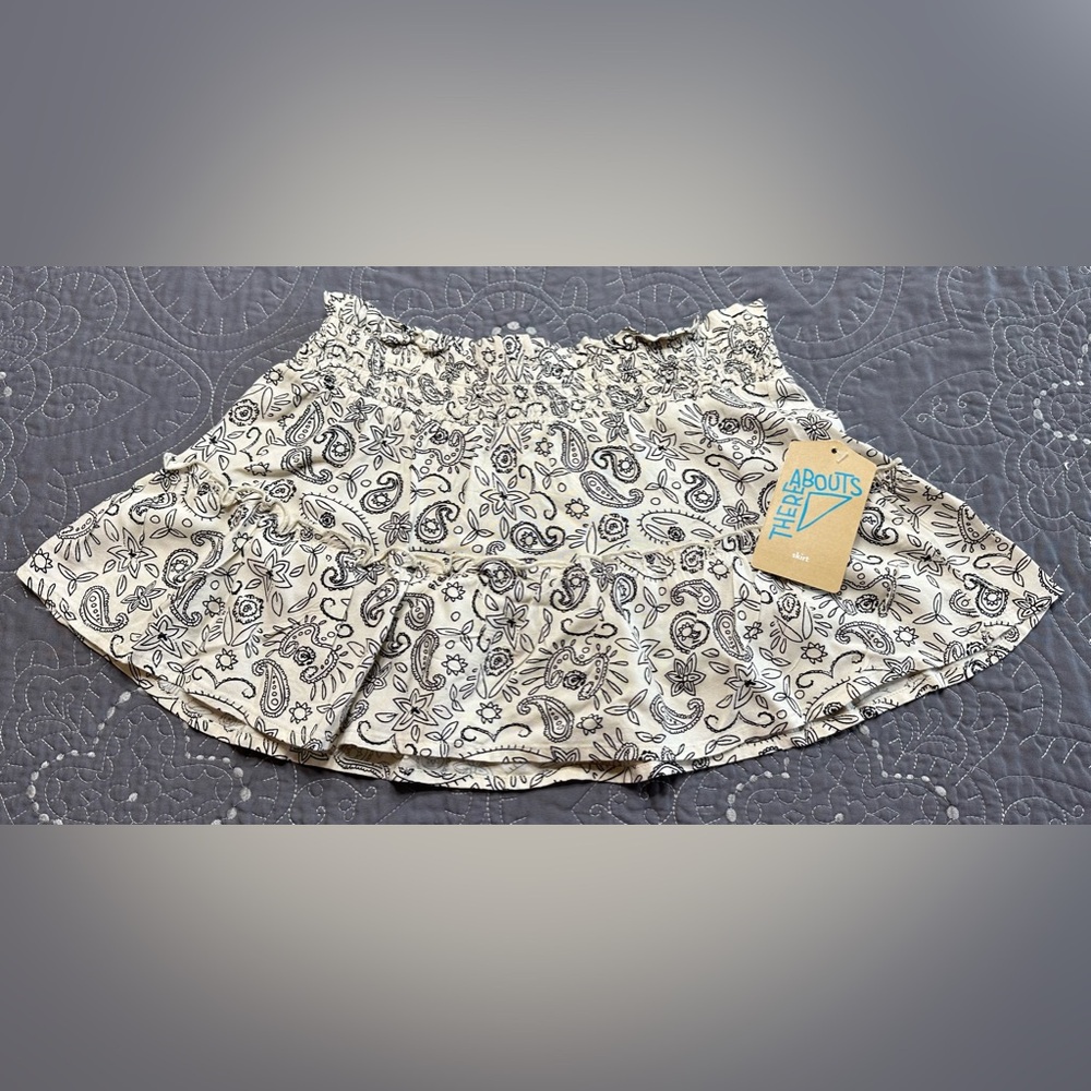 Thereabouts Girls Cream/Black Smock Paisley Skirt NWT Various Sizes